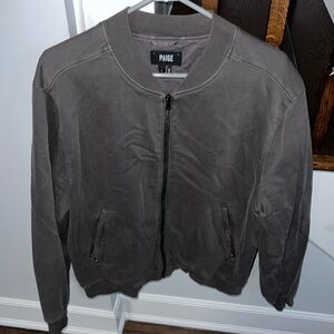 Paige Men’s Gray Bomber Jacket